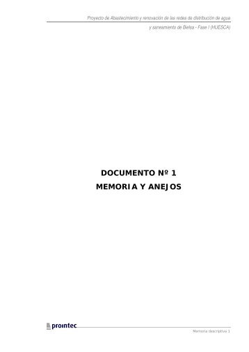 documento nº 1 memoria y anejos - Diputación Provincial de Huesca