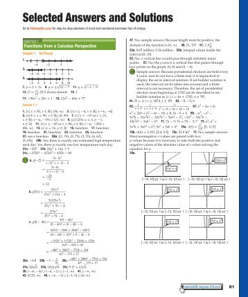 selected answers analytic math.pdf - Arab High School