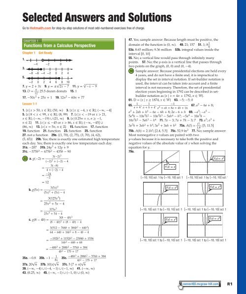Selected Answers Analytic Math Pdf Arab High School