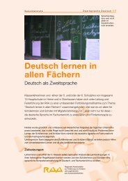 Deutsch lernen in allen Fächern - RAA NRW