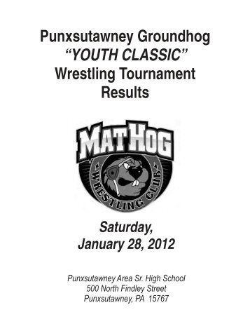 2012 Punxsutawney Groundhog Youth Classic ... - Punxsy Wrestling