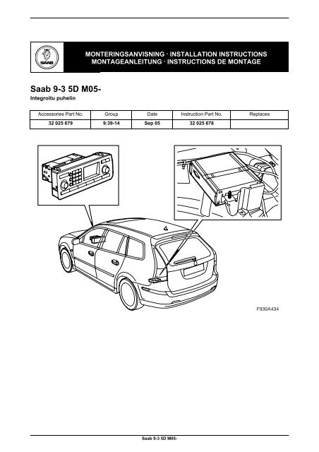 Saab 9-3 5D M05- - SaabDocs.com