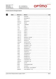 Inhaltsverzeichnis Stangenmaterial - Optimo Service AG