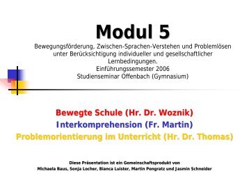 Dokumentation zum Modul 5 (2008)