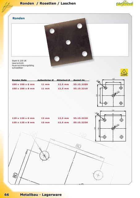 Stützen, Anschraubplatten, Kugeln, Anschweißlaschen, Endkappen