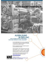 industriemechaniker - VACUUMSCHMELZE GmbH & Co. KG