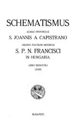 Cap.1940.Schem. PDF - Magyar Ferences Könyvtár és Levéltár