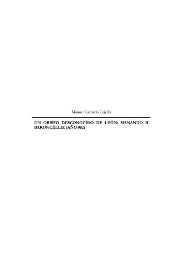 Manuel Carriedo Tejedo UN OBISPO DESCONOCIDO DE ... - buleria