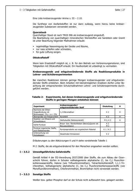 Richtlinie zur Sicherheit im Unterricht - Kultusministerkonferenz (KMK)