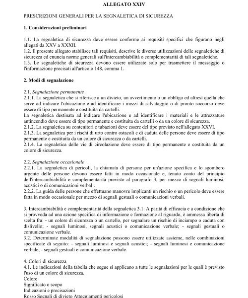 ALLEGATO XXIV PRESCRIZION