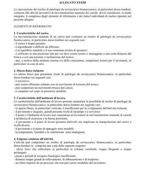 ALLEGATO XXXIII La Preven