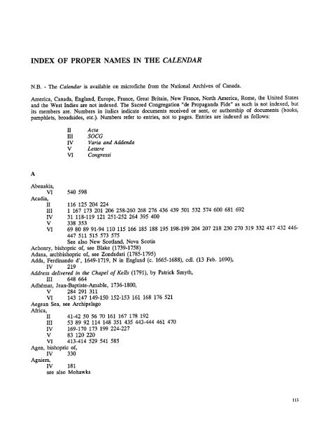 Guide to Documents Relating to French and British North America in ...