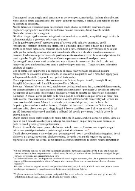 L'assetto da Appunti di Equitazione Italiana, pag. 13 - Equitando