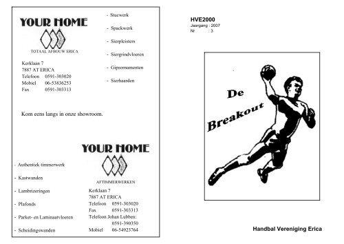 2 - Handbal Vereniging Erica 2000