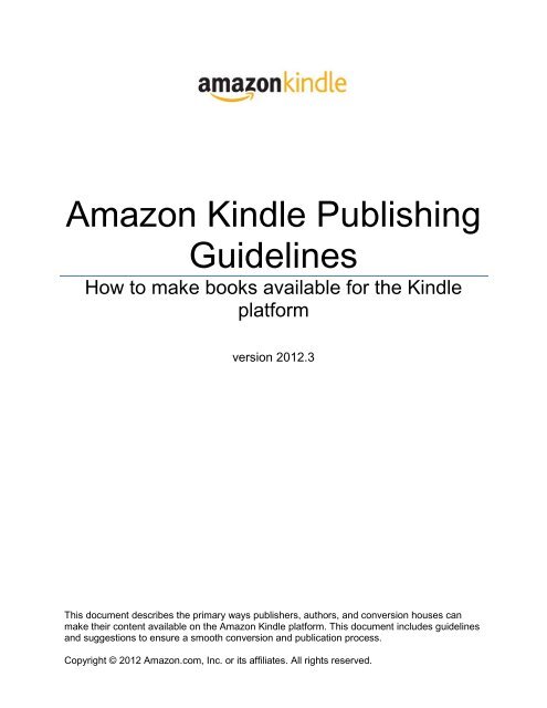 Amazon Guidelines