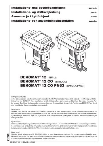 bekomat® 12 co pn63 - BEKO TECHNOLOGIES GmbH
