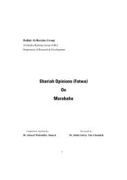 Shariah Opinions (Fatwa) - Al Baraka Investment and Development