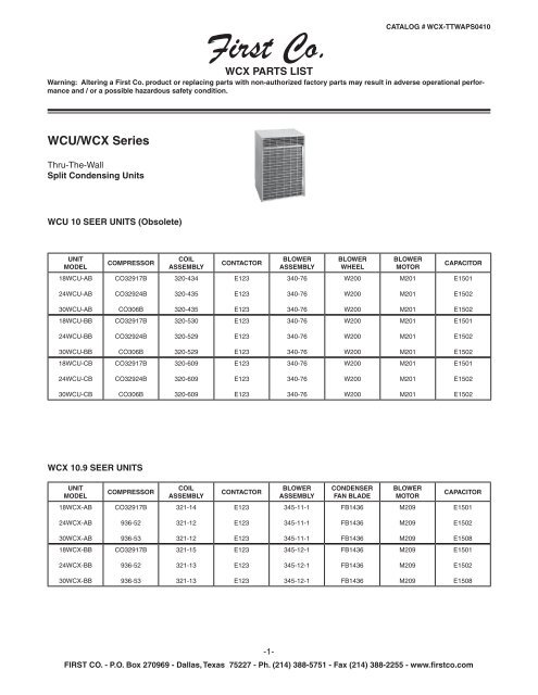 Full residential catalog 0110.indd - Fox Appliance Parts of Macon , Inc.