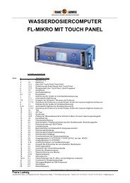 wasserdosiercomputer fl-mikro mit touch panel - fludwig