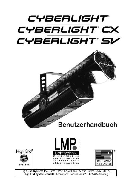 Cyberlight Benutzerhandbuch - Fliegende Bauten Hannover
