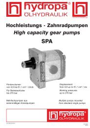 Hochleistungs - Zahnradpumpen High capacity gear pumps