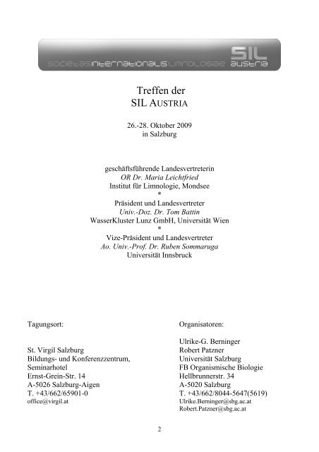 abstracts der vorträge und poster - Technisches Büro für Ökologie