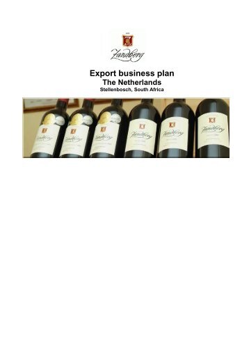 Export business plan Zandberg the Netherlands final