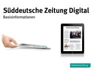 Süddeutsche Zeitung Digital - sz-media.de - Süddeutsche Zeitung
