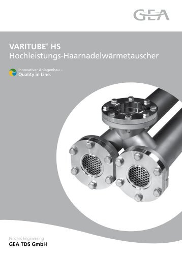 VARITUBE® HS Hochleistungs ... - GEA TDS GmbH