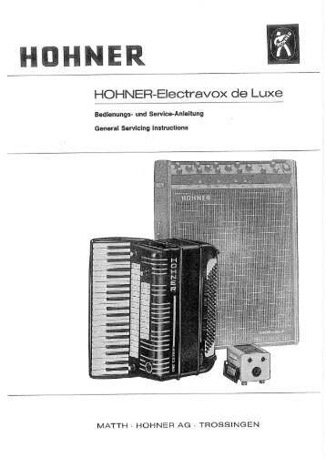 HHNER Electravox de Luxe - Hohner
