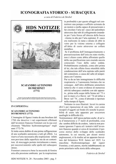 Leggi l'intero numero - Historical Diving Society Italia