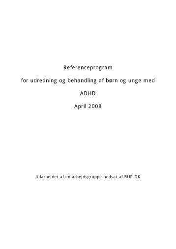 Referenceprogram for udredning og behandling af børn og unge ...