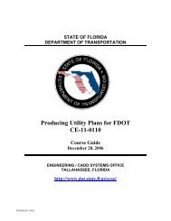 Producing Utility Plans for FDOT CE-11-0110 - Florida Department ...