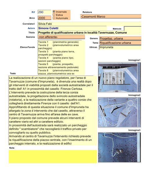 Archivio tesi.fp5 - Dipartimento di Architettura