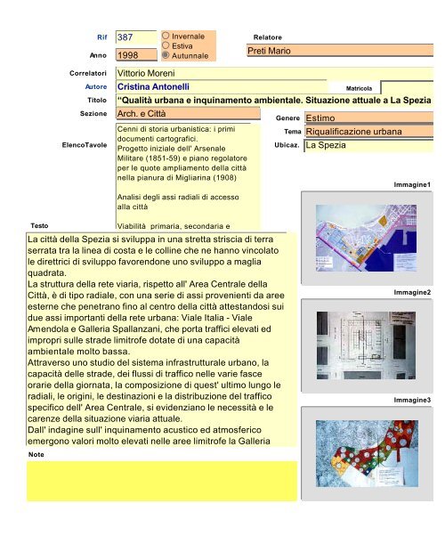 Archivio tesi.fp5 - Dipartimento di Architettura