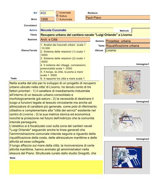 Archivio tesi.fp5 - Dipartimento di Architettura