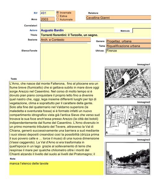 Archivio tesi.fp5 - Dipartimento di Architettura