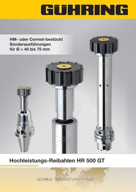 Hochleistungs-Reibahlen HR 500 GT - Gühring