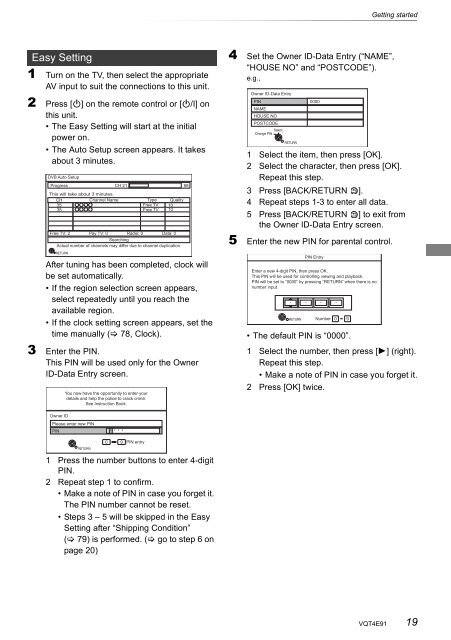 Operating Instructions HDD Recorder DMR-HW120 - CCL Computers