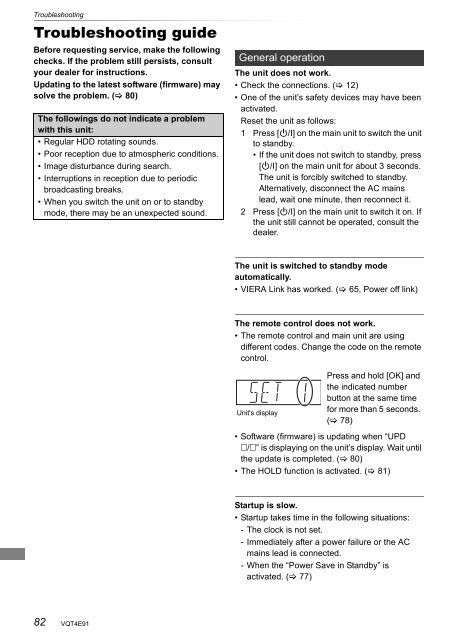 Operating Instructions HDD Recorder DMR-HW120 - CCL Computers