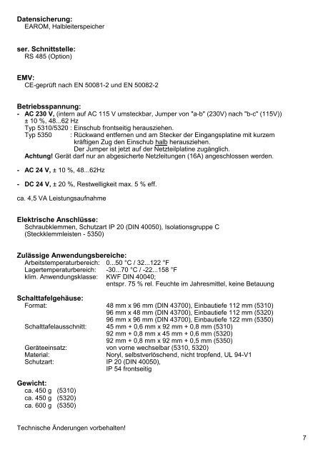 Beschreibung und Bedienungsanleitung Mikroprozessor - Drews ...