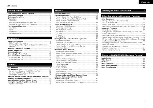 Owner's Manual for AVR-4310 - Audio Products Australia