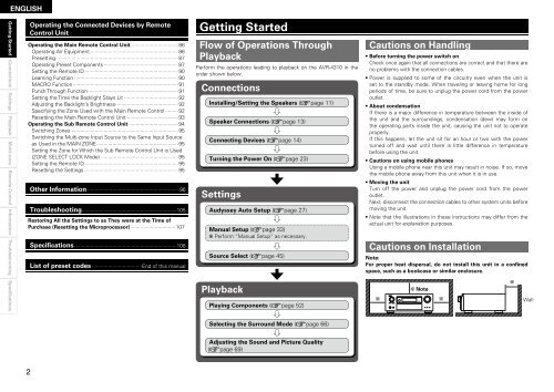 Owner's Manual for AVR-4310 - Audio Products Australia