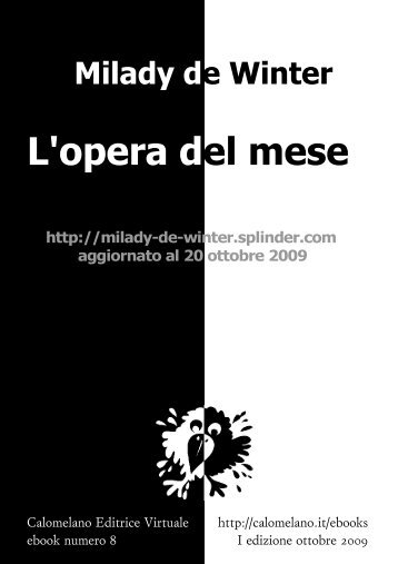 Milady de Winter - L'opera del mese - Calomelano