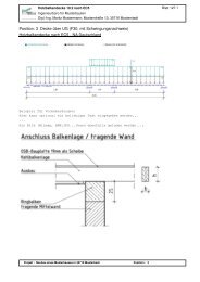 Beispiel mit Brandbemessung und Schwingungsnachweis