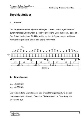 Durchlaufträger - Fachhochschule Rosenheim