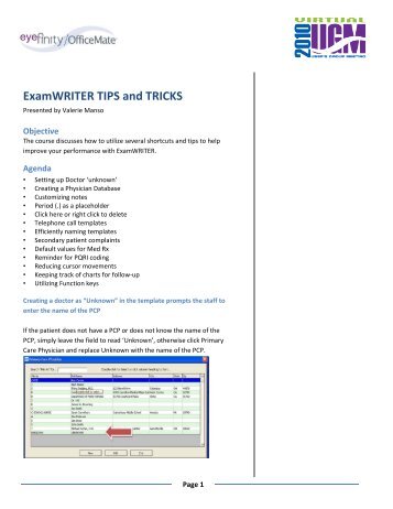 ExamWRITER TIPS and TRICKS