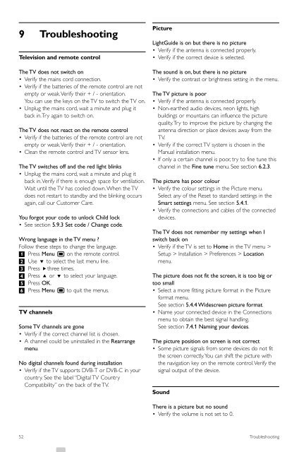 Philips 32PFL9613 LCD TV User Manual - Tv-Manual.com