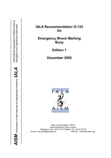 IALA Recommendation O-133 on the Emergency Wreck Marking Buoy