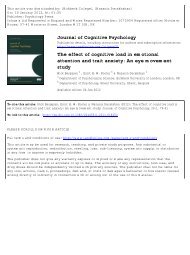 The effect of cognitive load in emotional attention ... - Birkbeck College